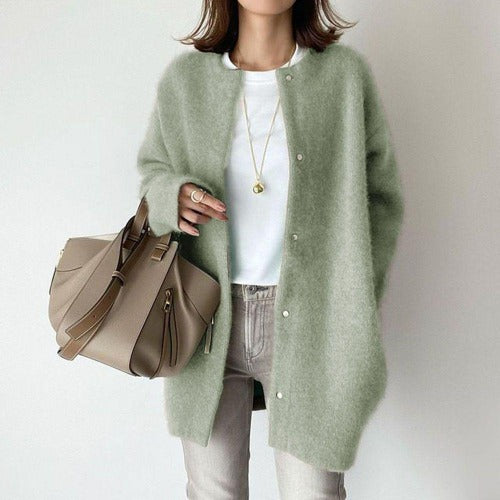 Soft Mink Wool Cardigan for Women
