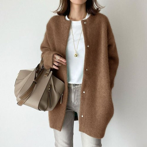 Soft Mink Wool Cardigan for Women