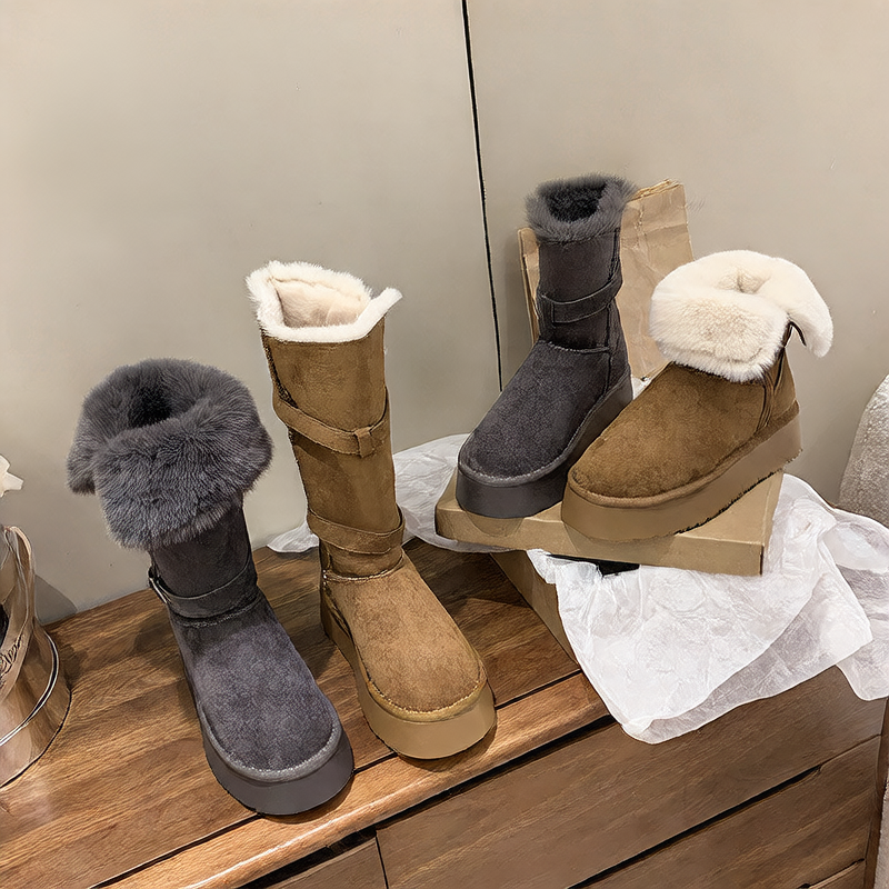 Collar belt buckle, snow-weather cotton boots