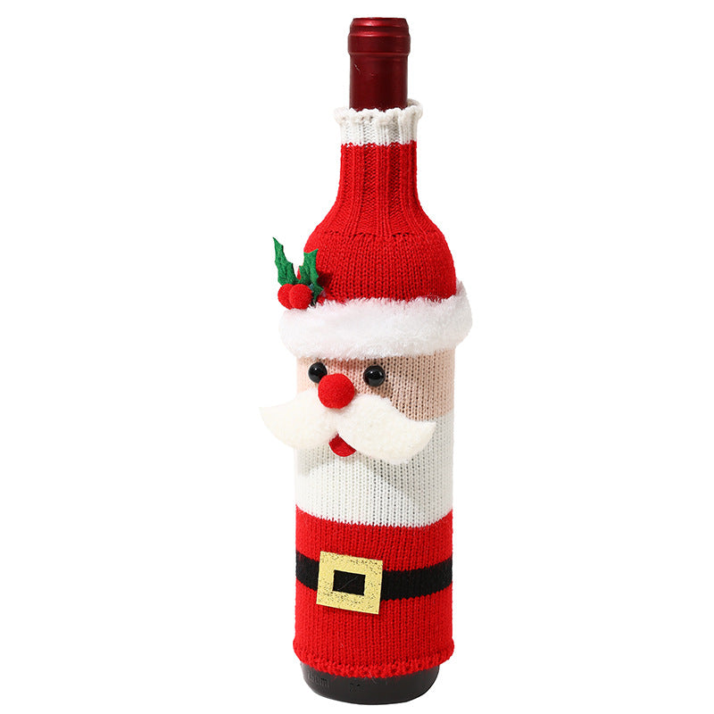 Christmas Decorative Bottle Sleeve Knitted