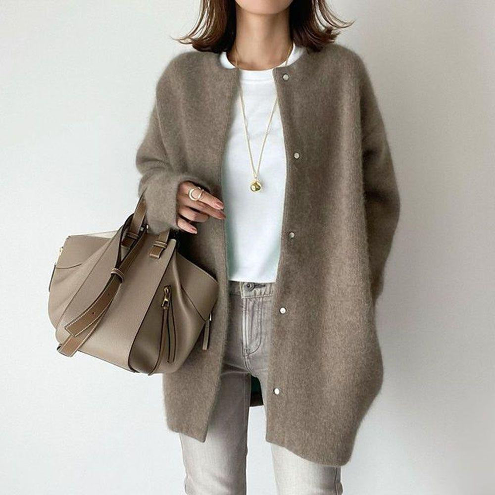 Soft Mink Wool Cardigan for Women