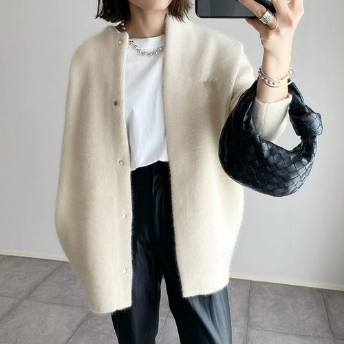 Soft Mink Wool Cardigan for Women