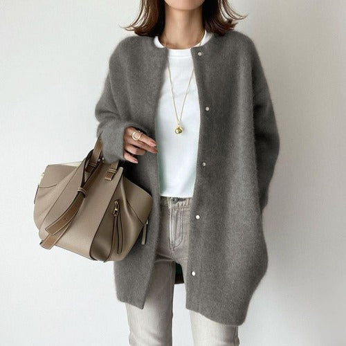 Soft Mink Wool Cardigan for Women