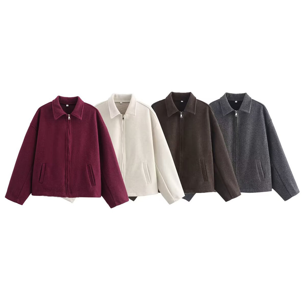 Retro Women's Long Sleeve Loose Fit Jacket