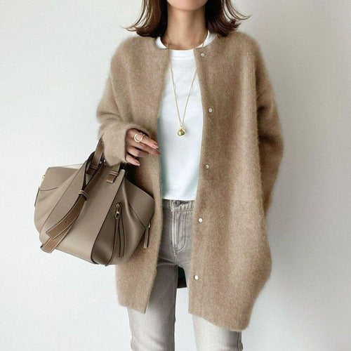 Soft Mink Wool Cardigan for Women